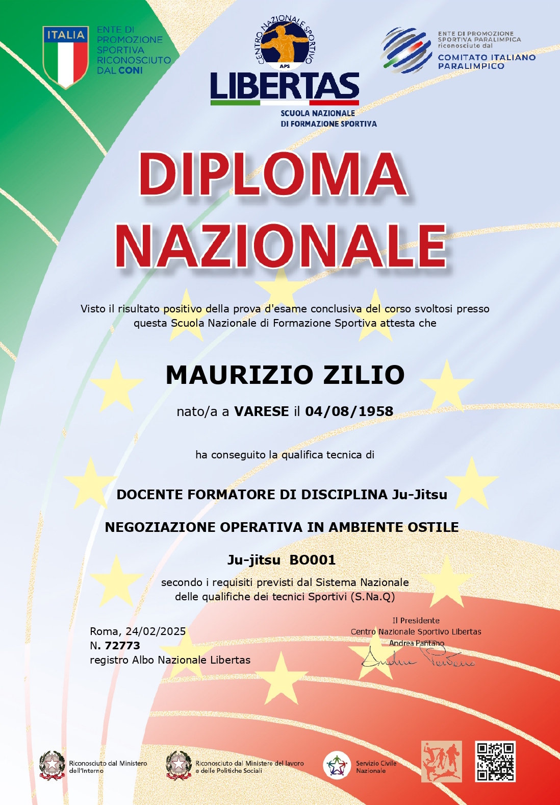 Maurizio Zilio — Docente formatore — negoziazione ostaggi Libertas