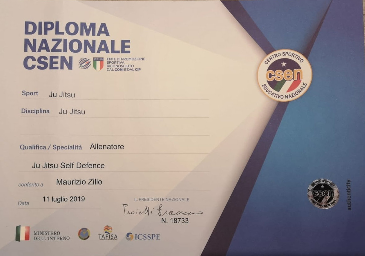 Maurizio Zilio — Trainer Self Defence — CSEN
